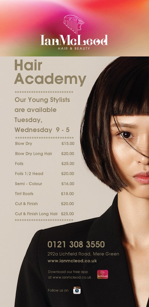 ian mcleod hair academy leaf new